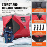 1-2 Person Ourdoor Portable Ice Shelter Pop-Up Ice Fishing Shanty Tent